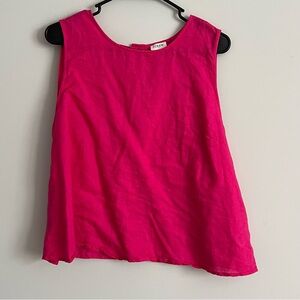 J. Crew Pink Linen Tank Top